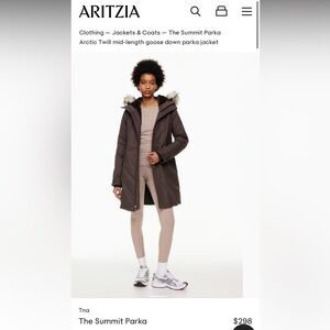 Aritzia Tna The Summit Parka, Size XS
